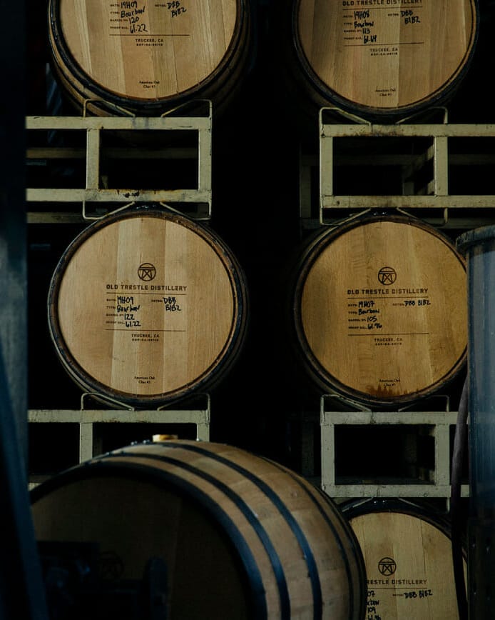 Old Trestle Distillery barrels