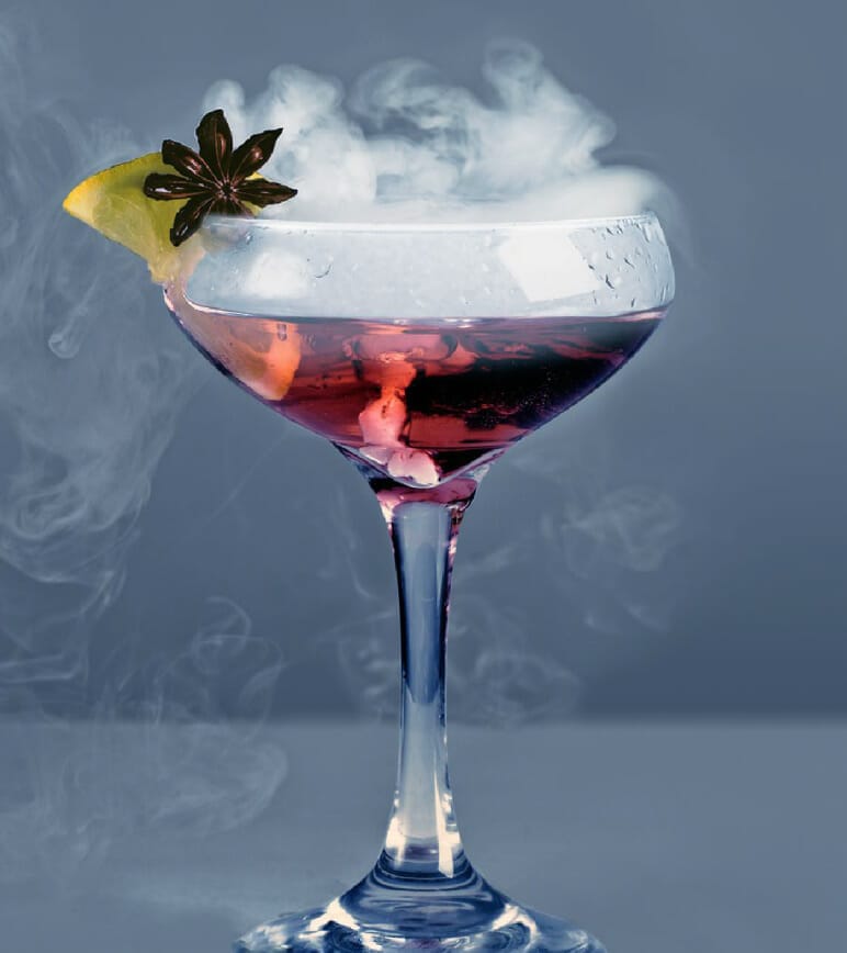 Steaming cocktail